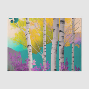 ZILVEREN BERK mooie bomen decoupage papier