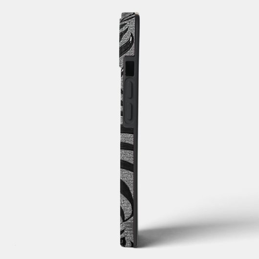 Zilveren blad motief Case-Mate iPhone case (Achterkant / Links)