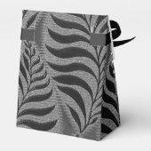 Zilveren blad motief tent bedankdoosjes (Achterkant)