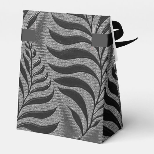 Zilveren blad motief tent bedankdoosjes (Achterkant)