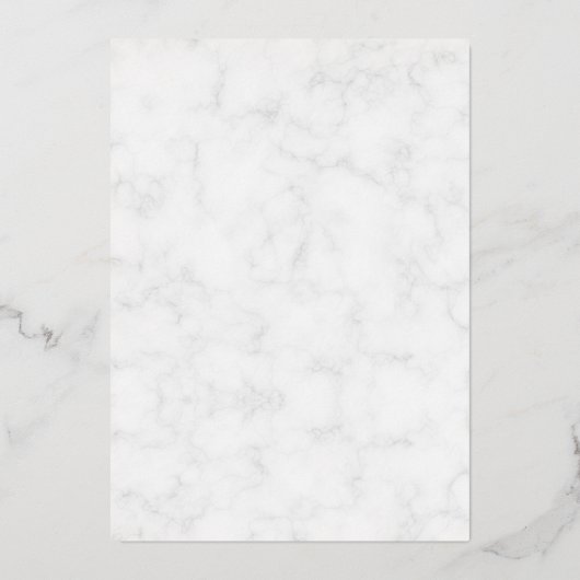 Zilveren bladeren  wit marmer moslim bruiloft folie uitnodiging (Achterkant)