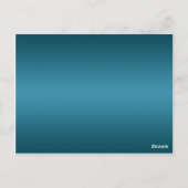 Zilveren, Blauwgroen Damask Buffet Keuze Kaart (Achterkant)