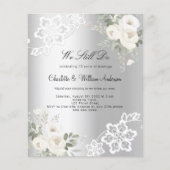 Zilveren Bloemen Lace Gelofte Vernieuwing bruiloft (Voorkant)