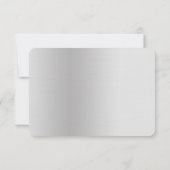 Zilveren Bloemen Trouwantwoord Turquoise RSVP Kaartje (Achterkant)