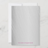 Zilveren Bloemenframe Bruiloft Kaart (Achterkant)