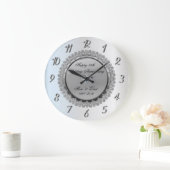 Zilveren bloemige diamant 25ste huwelijksverjaarda grote klok (Huis)