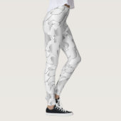 Zilveren Bloesem Leggings (Rechts)
