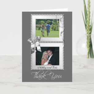 Zilveren Boog Fotolijst Huwelijk Bedankkaartjes Bedankkaart