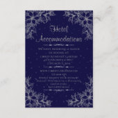 Zilveren  bruiloft hotel accommodatie informatiekaartje (Voorkant)