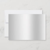 Zilveren Bruiloft Menu RSVP (Achterkant)