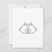 Zilveren bruiloft RSVP Kaart bellen en lint (Achterkant)