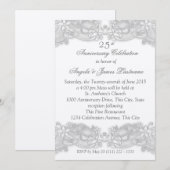 Zilveren bruiloft Victorian bloemendecoratie Kaart (Voorkant / Achterkant)