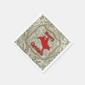 Zilveren Bull Rider Belt Gesp Kerstmis Servet (Hoek)