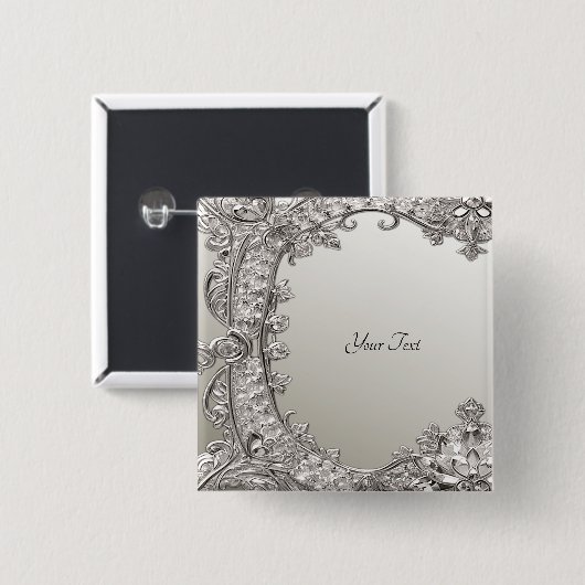 Zilveren  Button (Voorkant /achterkant)