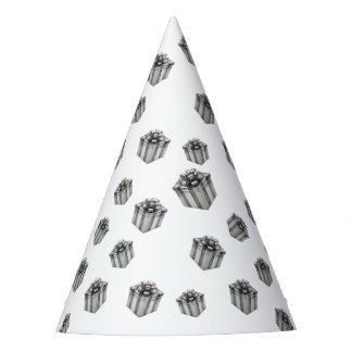Zilveren cadeau dozen Elegant Kerst Premium Feest Feesthoedjes