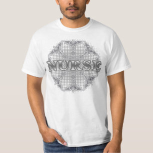 Zilveren Caduceus Star Verpleegster T-shirt