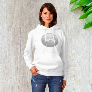 Zilveren camper trailer icoon minimalistische RV Hoodie