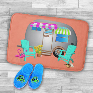 Zilveren Camper Tropical Theme Camping Badmat