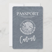 Zilveren Cancun Passport bruiloft Kaart (Achterkant)