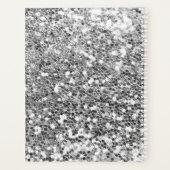 Zilveren Chunky Glitter Gepersonaliseerd 2025 Planner (Achterkant)