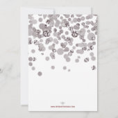 Zilveren Confetti Glitter-Stijl 25e Verjaardag Kaart (Achterkant)