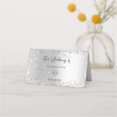 Zilveren confetti trouwnamen (Achterkant)
