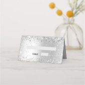 Zilveren confetti trouwnamen (Voorkant)