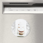 Zilveren Cupcake Swirl Magneten (Insitu (Vaatwasser))