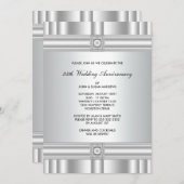 Zilveren Diamant 25e Verjaardagsfeestje Kaart (Voorkant / Achterkant)