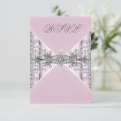 Zilveren Diamanten Roze en Zilveren RSVP (Staand voorkant)