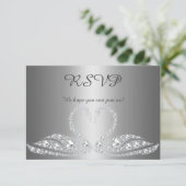 Zilveren diamanten zwaan alle evenement rsvp react (Staand voorkant)
