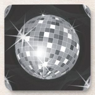 zilveren disco-bal bier onderzetter
