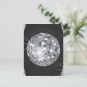 zilveren disco-bal briefkaart (Staand voorkant)