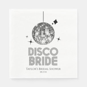 Zilveren Disco Bal Disco Bruid Bruidsfeest Servet