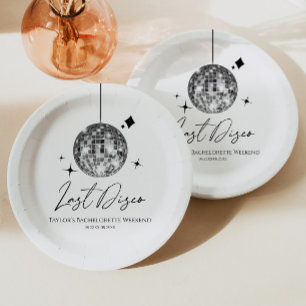 Zilveren Disco Bal Laatste Disco Bachelorette Fees Papieren Bordje