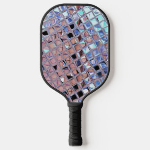 Zilveren Disco Bal Macro Retro Spiegelbal Foto Pickleball Paddle