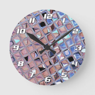 Zilveren Disco Bal Macro   Retro Spiegelbal Foto Ronde Klok