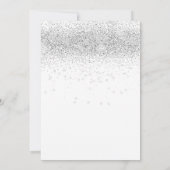 Zilveren Disco Bal Nieuwjaarsfeest Kaart (Achterkant)