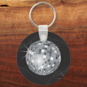 zilveren disco-bal sleutelhanger (Voorkant)