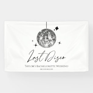 Zilveren Disco Ball Laatste Disco Bachelorette Par Spandoek