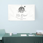 Zilveren Disco Ball Laten we Disco Verjaardagsfees Spandoek (Beurs)