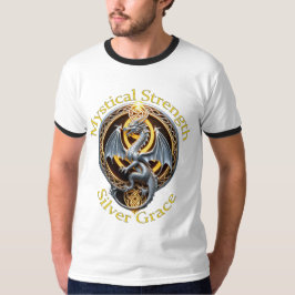 Zilveren Dragon Mystieke Sterkte Zilveren Grace T-shirt