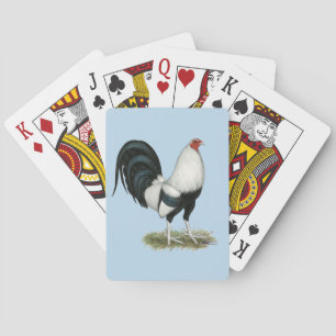 Zilveren Duckwing Gamecock Speelkaarten