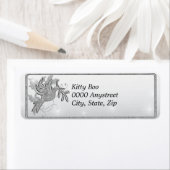 zilveren duif etiket (Insitu)