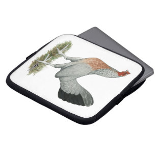 Zilveren Eendvleugel Speelhen Laptop Sleeve