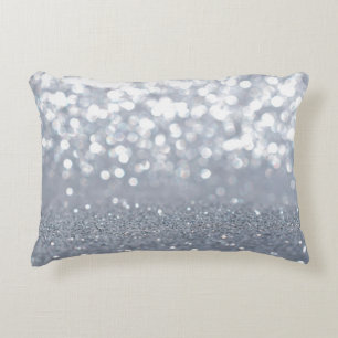 Zilveren en glanzen abstract accent kussen