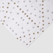 Zilveren en gouden polka stippen tissuepapier (Detail)