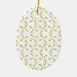 Zilveren en Gouden Windmolentjes Keramisch Ornament