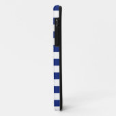 Zilveren en haaien Silhouettes op Nautical Stripes Case-Mate iPhone Case (Achterkant/links)