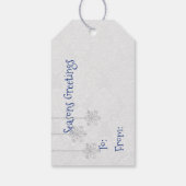 zilveren en parelsterren cadeaulabel (Achterkant)